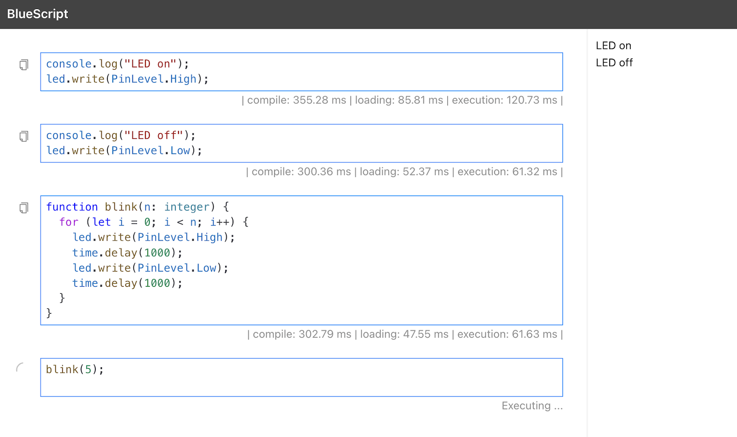 BlueScript Notebook